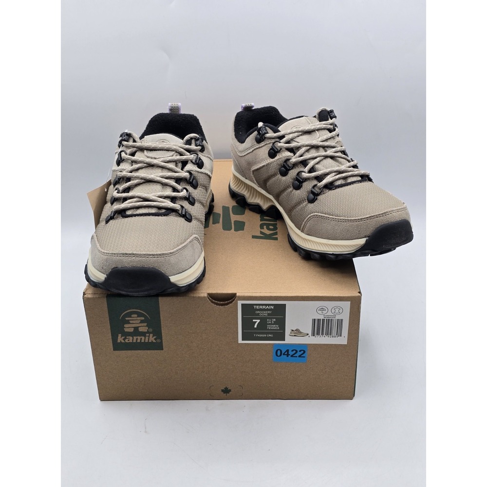Kamik Women's Terrain Fall Shoes Waterproof -suede Upper - Gray Green - Sz 7 NIB